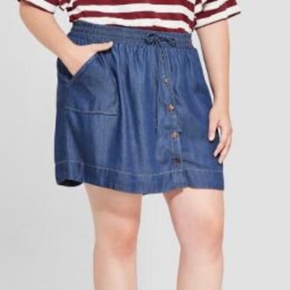 Universal Thread Dresses & Skirts - Plus Size Button Front Skirt